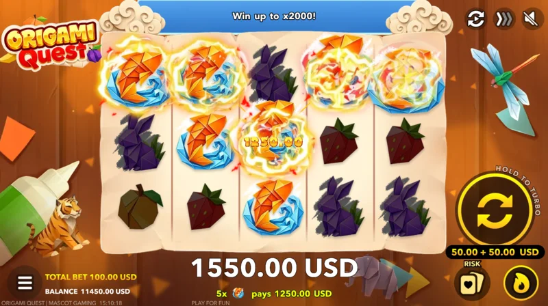 Origami Quest - grande vitória no jogo principal